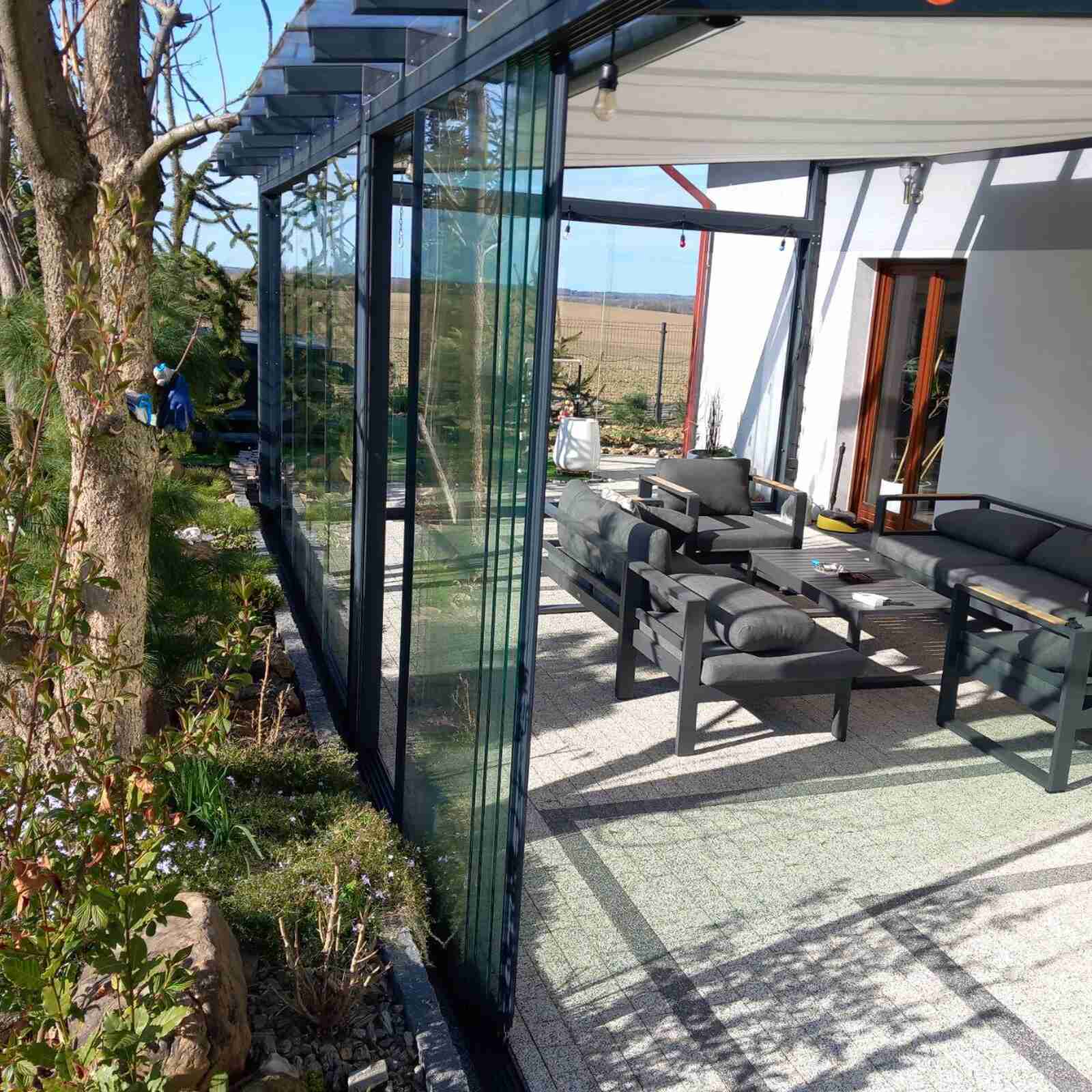 Przesuwne szyby tarasowe w aluminiowej ramie