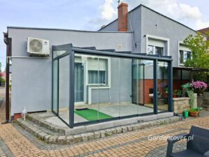 Aluminiowa konstrukcja ogrodu zimowego RAL7016 Kalisz