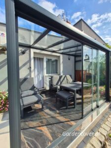 Aluminiowa konstrukcja ogrodu zimowego RAL7016 Kalisz