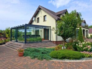 Konstrukcja aluminiowa RAL 7016 zabudowa tarasu Wrocław