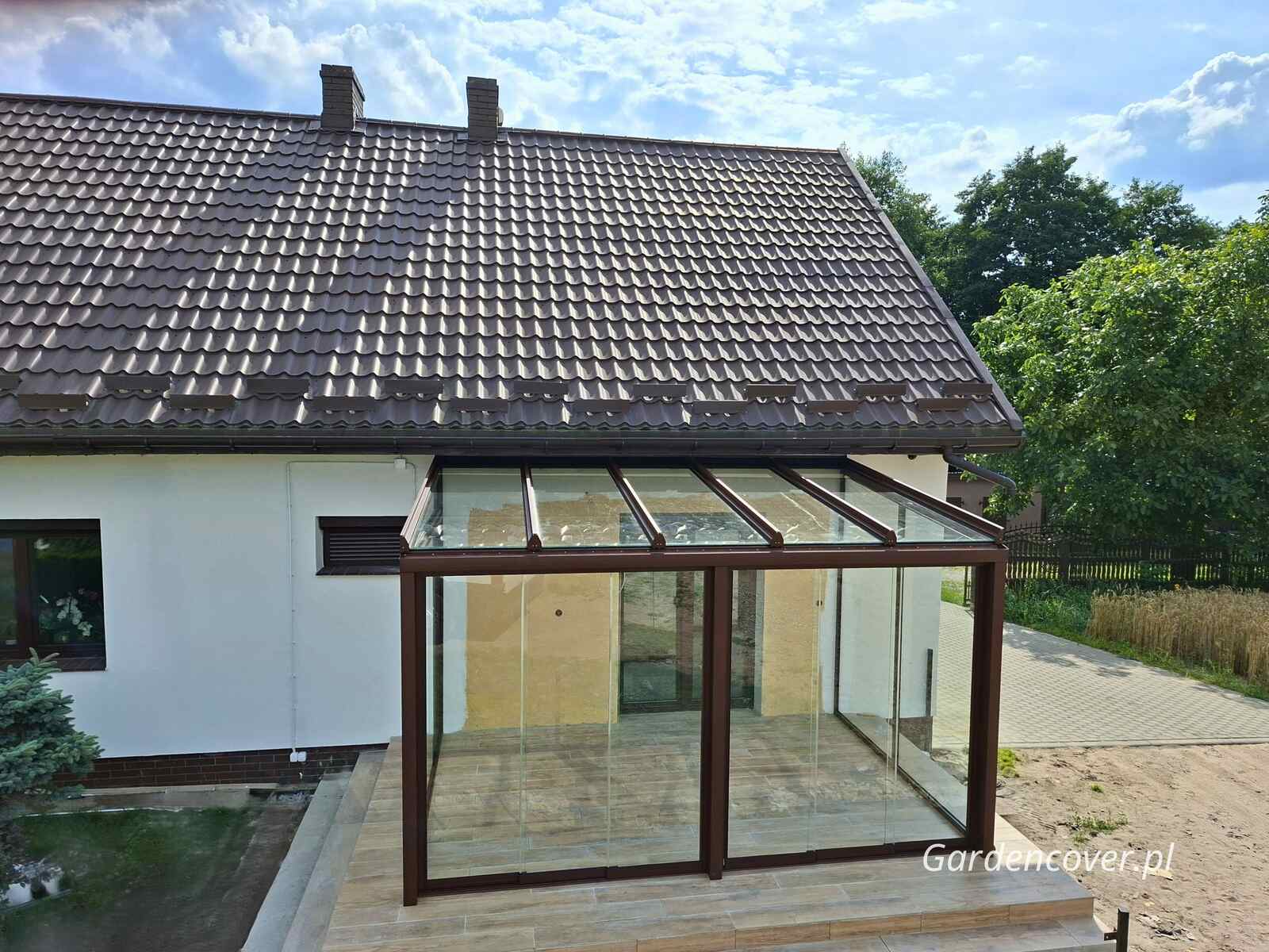 Dach szklany VSG 44.2 zabudowa tarasu Łódź